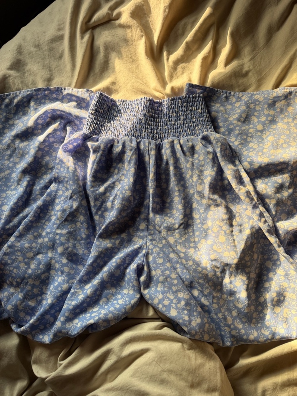 Sienna Sky Light Blue Floral flowy pants - Picture 2 of 4